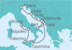Itinerario del Crucero Sabores emblemáticos e historia eterna - Silversea