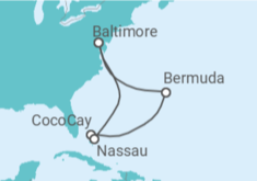 Itinerario del Crucero Bermudas, Bahamas - Royal Caribbean