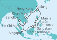 Itinerario del Crucero Historia imperial y maravillas naturales  - Silversea