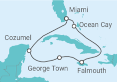 Itinerario del Crucero Jamaica, Islas Caimán, México - con vuelos - MSC Cruceros