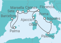 Itinerario del Crucero Puertos e islas de la Riviera - Oceania Cruises