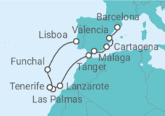 Itinerario del Crucero Islas Canarias - Oceania Cruises