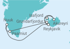 Itinerario del Crucero Picos Polares y Senderos de Fiordos - Oceania Cruises