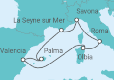 Itinerario del Crucero Historia y belleza natural TI - Costa Cruceros
