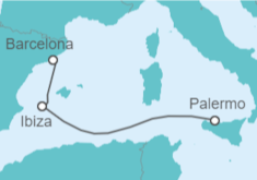 Itinerario del Crucero España TI - Costa Cruceros
