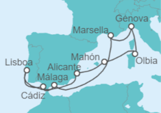 Itinerario del Crucero Bellezas de dos mares I - TI - MSC Cruceros