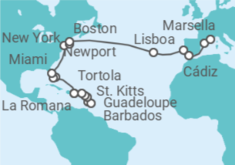 Itinerario del Crucero Desde La Romana a Marsella - Costa Cruceros