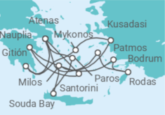 Itinerario del Crucero Islas legendarias y costas del Egeo - Silversea