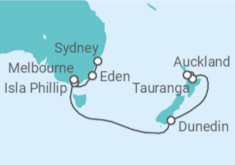 Itinerario del Crucero Australia, Nueva Zelanda - NCL Norwegian Cruise Line