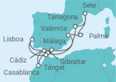 Itinerario del Crucero Odisea Mediterránea 2027-2028 - Celestyal Cruises