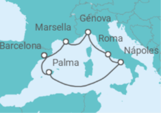 Itinerario del Crucero La música del mar - todo incluido. - Costa Cruceros