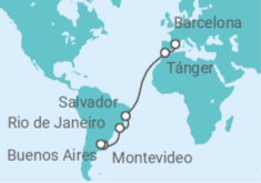 Itinerario del Crucero Desde Barcelona a Buenos Aires - Celebrity Cruises