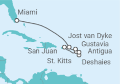 Itinerario del Crucero Las joyas del Caribe - Silversea