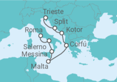 Itinerario del Crucero Musa Mediterránea - Oceania Cruises