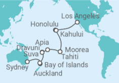 Itinerario del Crucero Vuelta al Pacífico - Princess Cruises