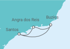 Itinerario del Crucero Brasil - MSC Cruceros