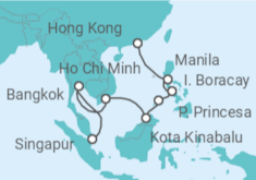 Itinerario del Crucero Viaje completo Tailandia, Malasia y Filipinas - con vuelos - Holland America Line