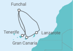 Itinerario del Crucero Islas Canarias - Costa Cruceros