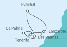 Itinerario del Crucero Islas Canarias - Costa Cruceros