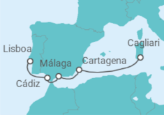 Itinerario del Crucero Aguas cristalinas y pasión andaluza - Silversea