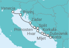 Itinerario del Crucero Croacia, Montenegro - Ponant