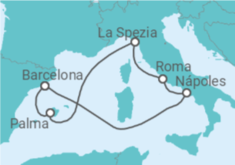Itinerario del Crucero Italia, Francia - Costa Cruceros