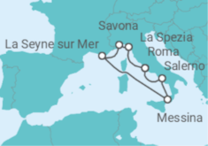 Itinerario del Crucero Dolce vita TI - Costa Cruceros