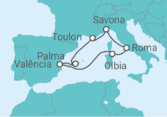 Itinerario del Crucero España, Italia, Francia - Costa Cruceros