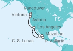 Itinerario del Crucero México, Estados Unidos (EE.UU.), Canadá - Princess Cruises