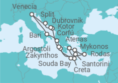 Itinerario del Crucero Grecia, Montenegro, Croacia, Italia - Costa Cruceros