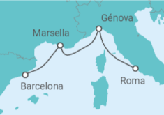Itinerario del Crucero Francia, Italia - MSC Cruceros