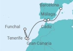 Itinerario del Crucero Islas Canarias - Costa Cruceros