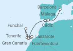 Itinerario del Crucero Islas Canarias - Costa Cruceros