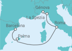 Itinerario del Crucero Italia, España - MSC Cruceros