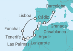Itinerario del Crucero Islas Canarias - NCL Norwegian Cruise Line
