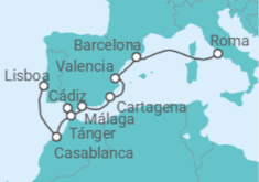 Itinerario del Crucero España, Marruecos - Silversea