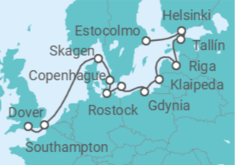 Itinerario del Crucero Desde Southampton (Londres) a Estocolmo (Suecia) - Silversea