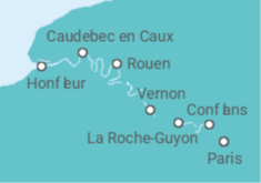 Itinerario del Crucero Francia - Scenic cruises