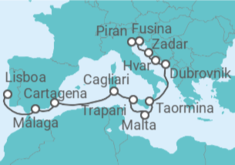 Itinerario del Crucero Desde Fusina (Italia) a Lisboa (Portugal) - Silversea