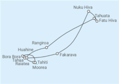 Itinerario del Crucero Polinesia Francesa - Silversea