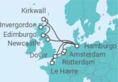 Itinerario del Crucero Reino Unido, Alemania, Francia, Holanda - Costa Cruceros