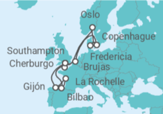 Itinerario del Crucero España, Francia, Dinamarca - MSC Cruceros