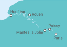 Itinerario del Crucero París y la Costa de Normandía (formula puerto/puerto) - CroisiEurope