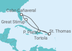 Itinerario del Crucero Islas Vírgenes - EEUU, Islas Vírgenes - Reino Unido - NCL Norwegian Cruise Line