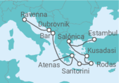 Itinerario del Crucero Croacia, Grecia, Turquía - NCL Norwegian Cruise Line