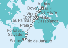 Itinerario del Crucero Desde Santos (São Paulo, Brasil) a Kiel (Alemania) - Costa Cruceros
