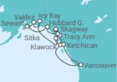 Itinerario del Crucero Alaska - Silversea