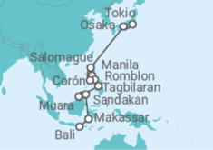 Itinerario del Crucero Desde Benoa (Bali, Indonesia) a Tokio (Japón) - Silversea