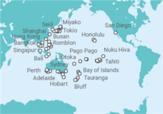Itinerario del Crucero Vuelta al mundo - Silversea