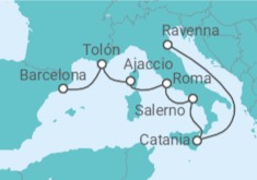 Itinerario del Crucero Francia, Italia - con vuelos - Royal Caribbean